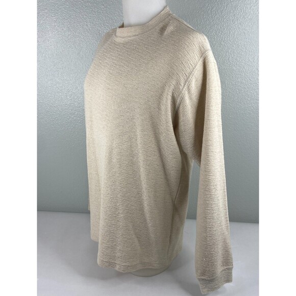 Paolo Valenzie Ben XL Tan Sweater Italy Textured Long Sleeve - Picture 4 of 9
